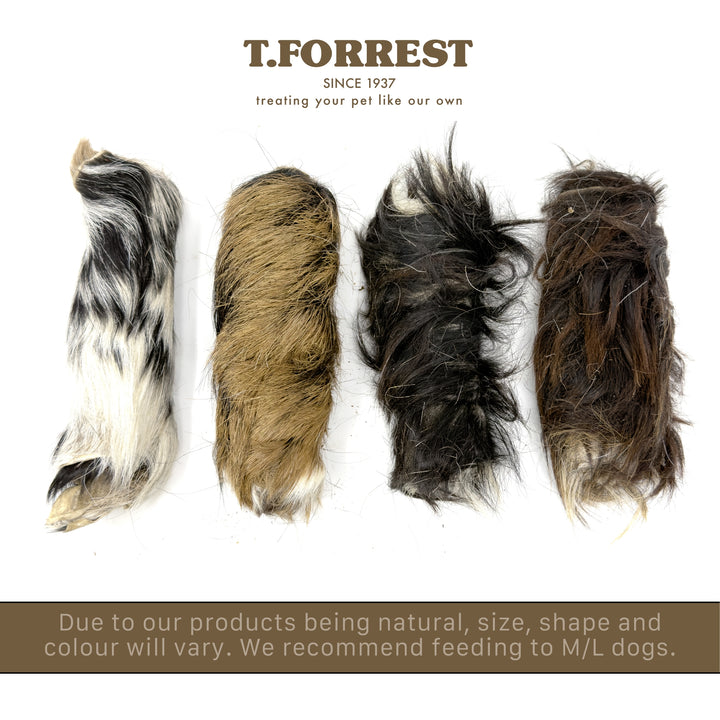 Size variation of goat skin rolls with fur
