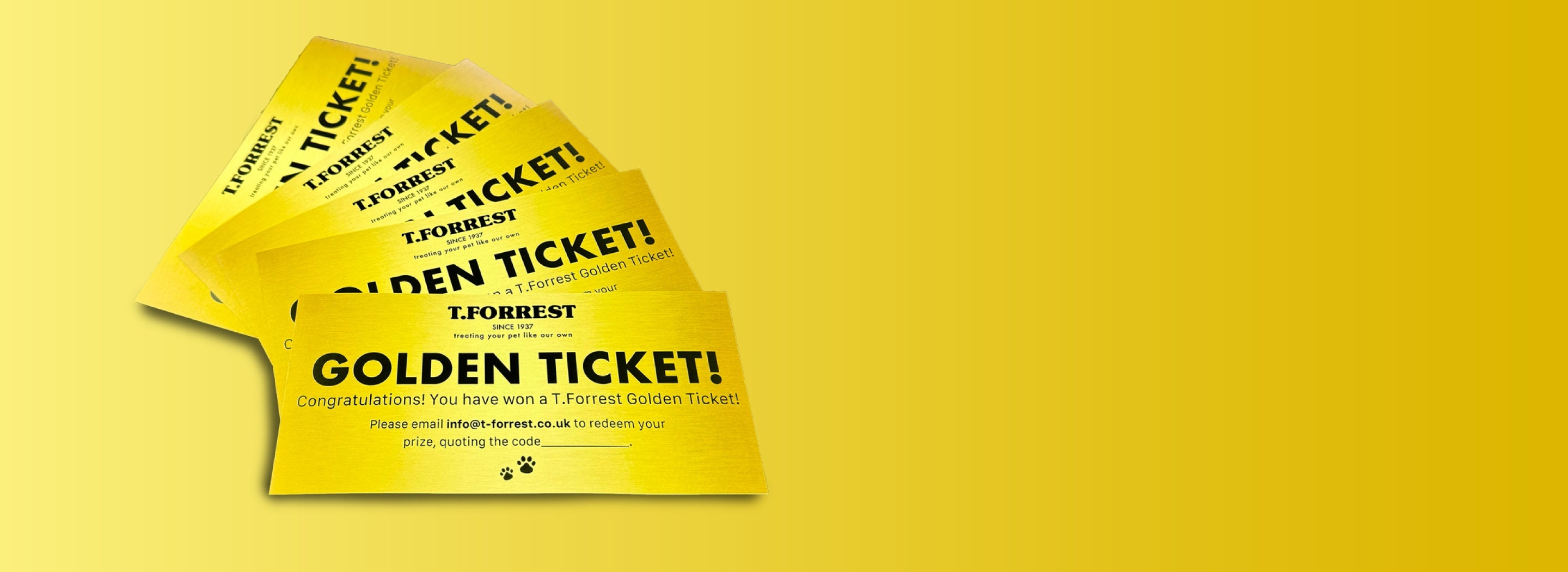 T Forrest Golden Ticket campaigns