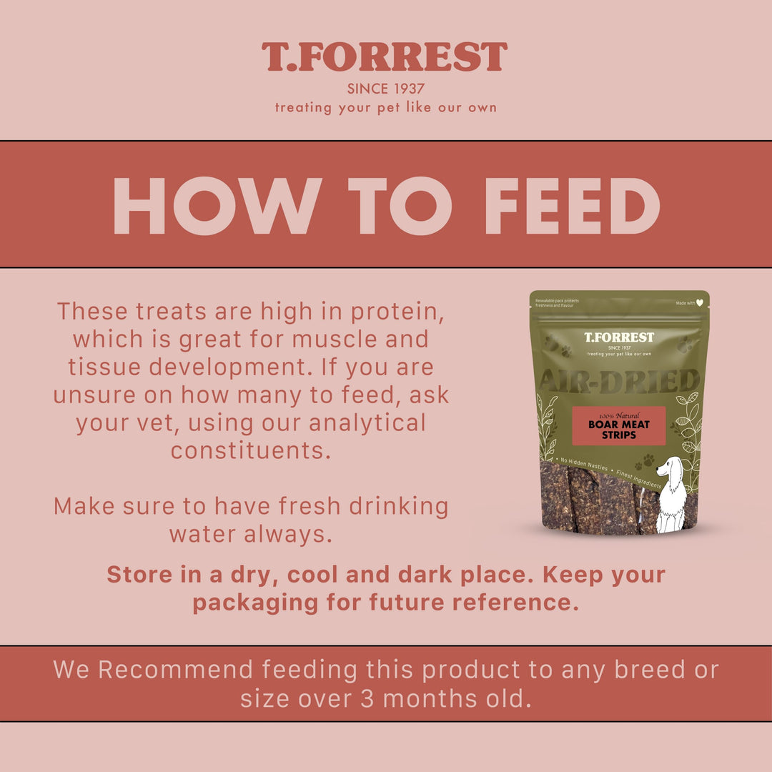 How to feed your dog boar meat strips