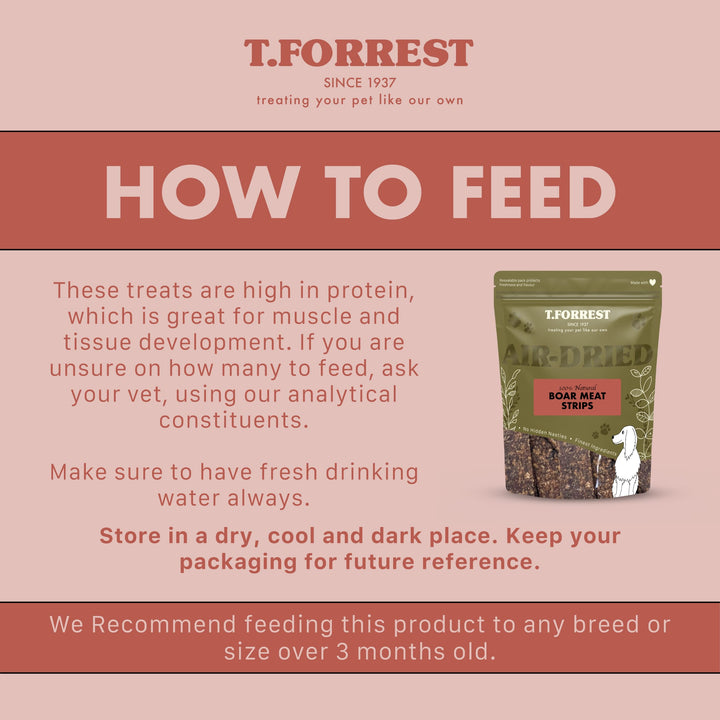How to feed your dog boar meat strips