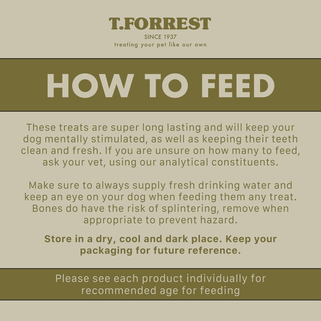 Instructions on how to feed t forrest bruno box