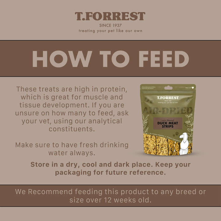 How to feed your dog duck meat strips