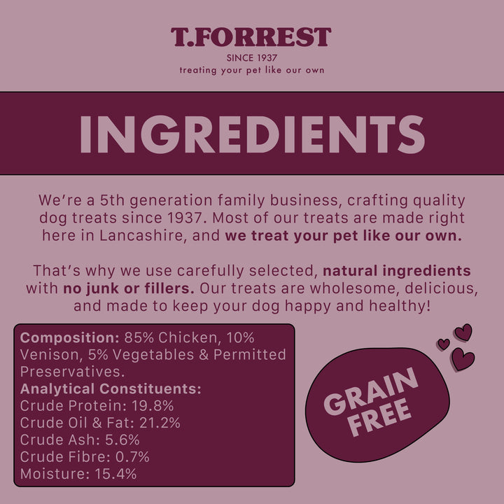 Jumbo Venison sausage ingredients