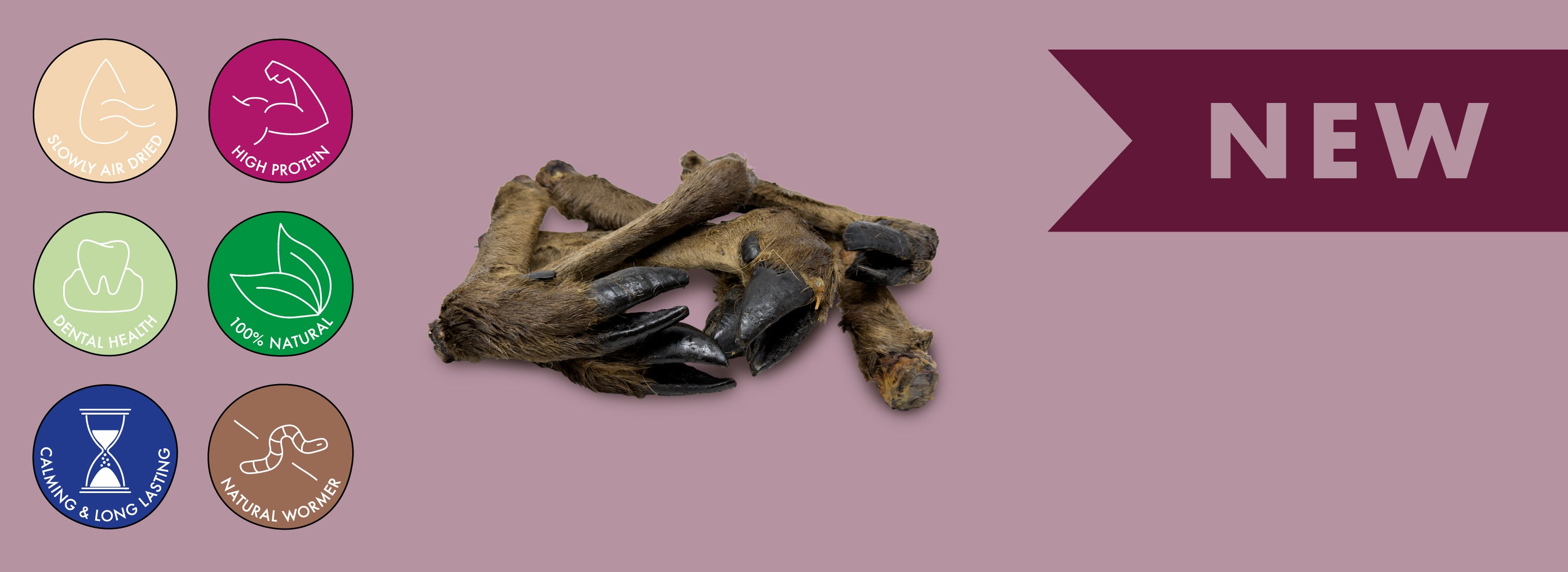 T Forrest Air Dried Deer Leg dog treats with health benefits