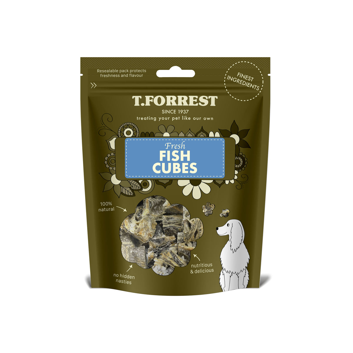 Fish Skin Cubes for Dogs | 100% Natural – T.Forrest