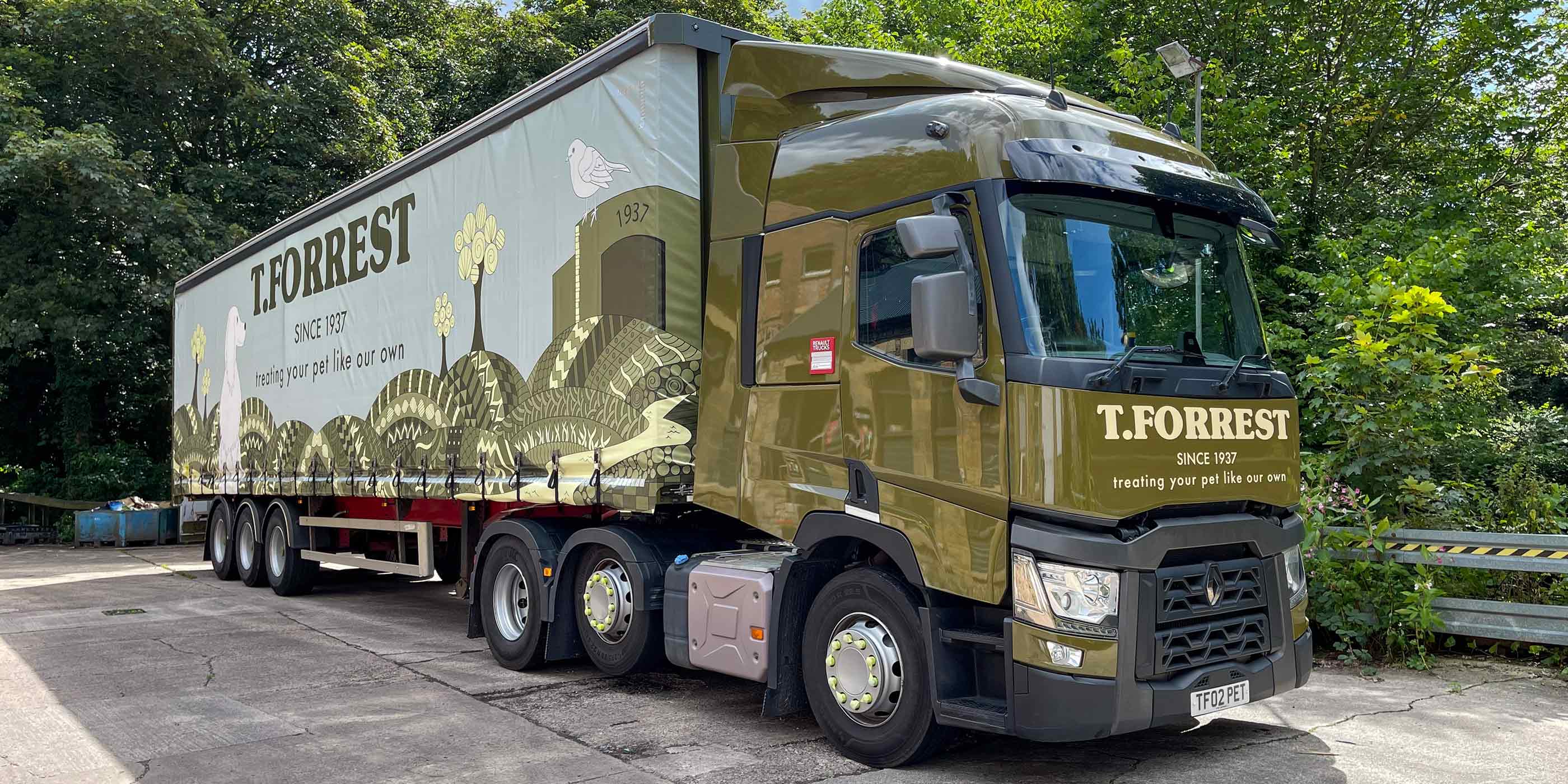 t forrest new articulated wagon - family business producing natural pet treats
